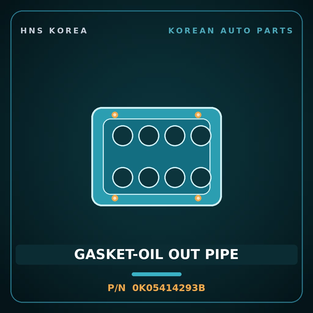 Genuine Mobis GASKET-OIL OUT PIPE 0K05414293B for Sportage 2000 HNS Parts Korea