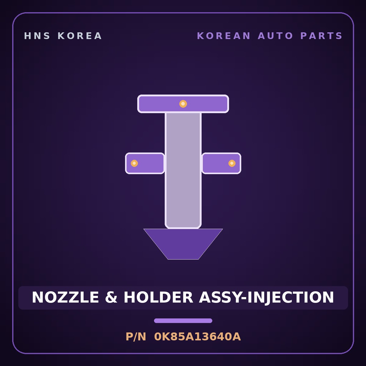 Genuine Mobis NOZZLE & HOLDER ASSY-INJECTION 0K85A13640A for Rhino 1995 HNS Parts Korea