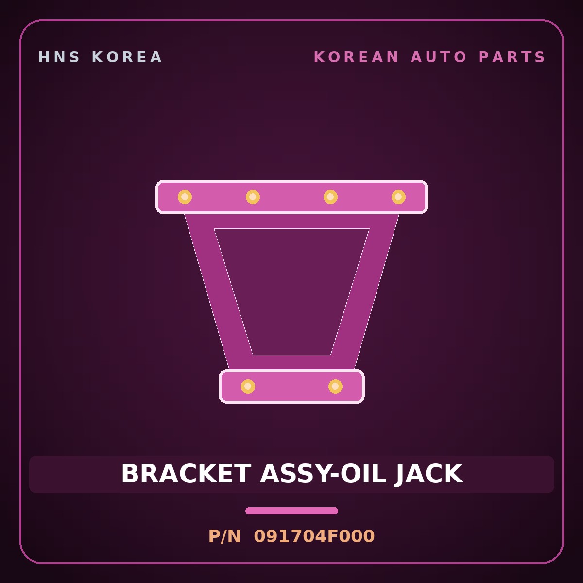 Genuine Mobis BRACKET ASSY-OIL JACK 091704F000 for Porter 2020 HNS Parts Korea