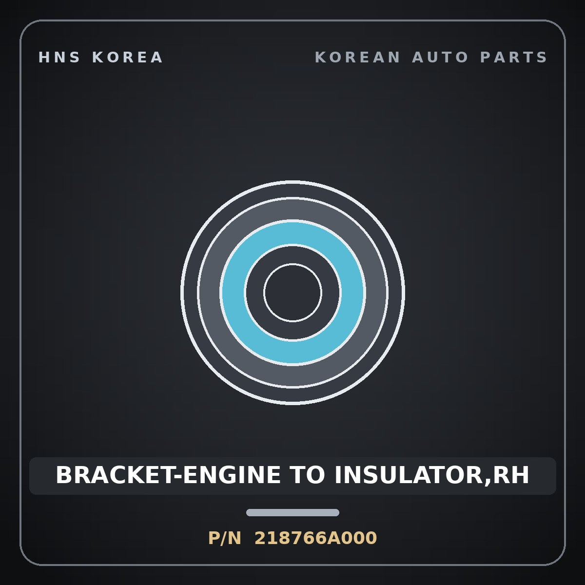 Genuine Mobis BRACKET-ENGINE TO INSULATOR,RH 218766A000 for 5-Ton Truck 1997 HNS Parts Korea