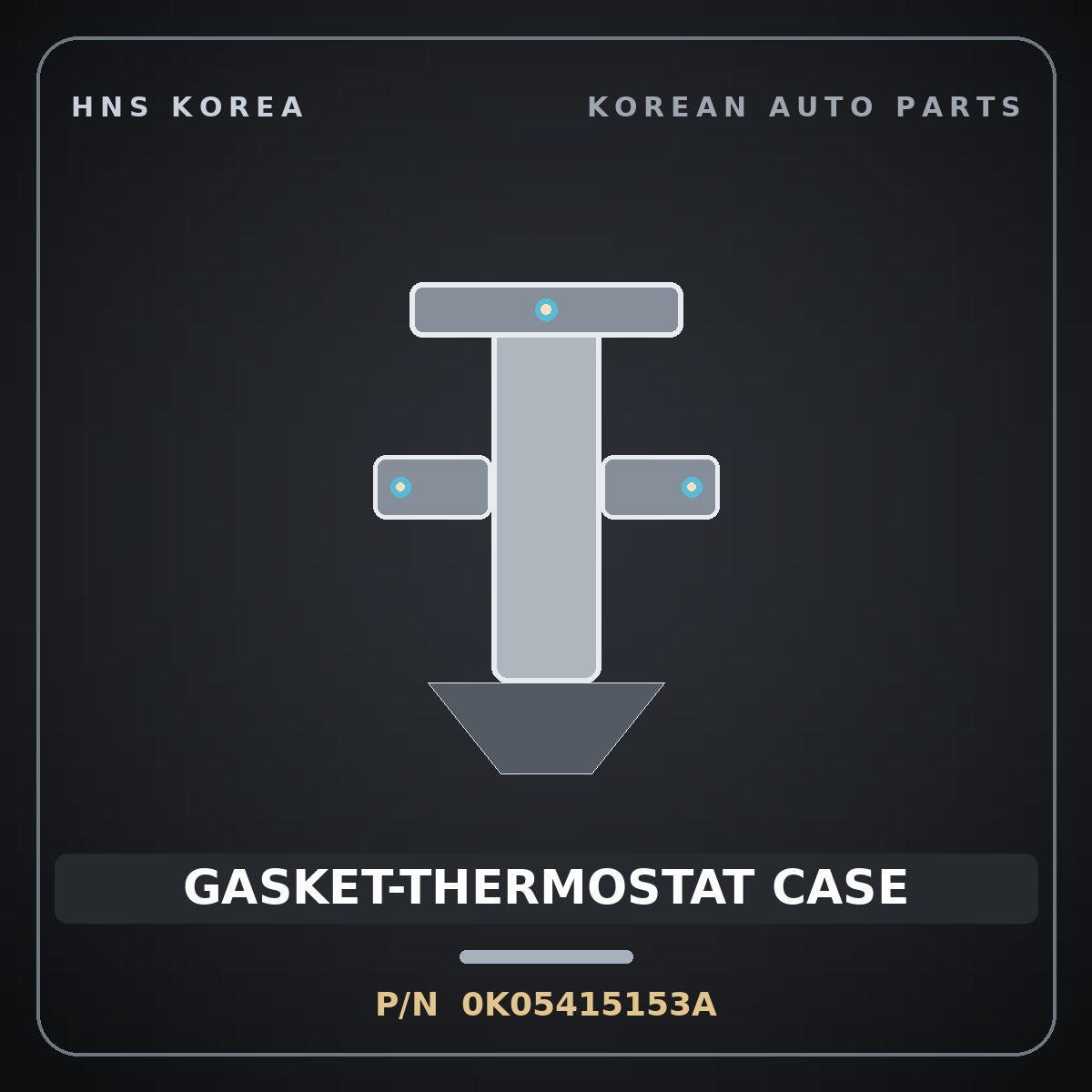 Genuine Mobis GASKET-THERMOSTAT CASE 0K05415153A for Retona 1999 HNS Parts Korea