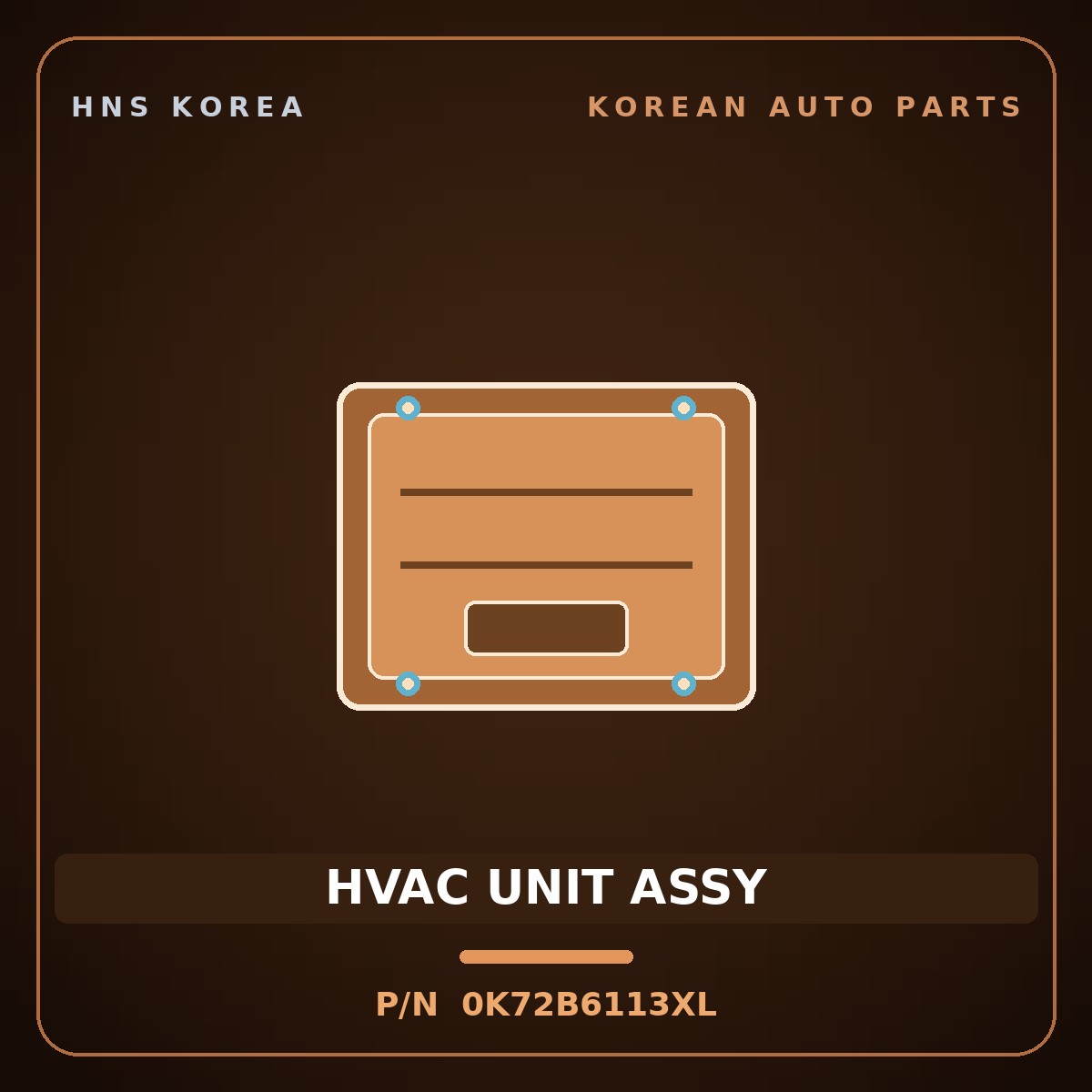 Genuine Mobis HVAC UNIT ASSY 0K72B6113XL for Bongo 1996 HNS Parts Korea