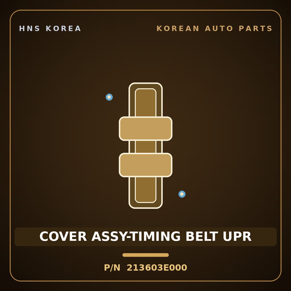 Genuine Mobis COVER ASSY-TIMING BELT UPR 213603E000 for Carnival 2005 HNS Parts Korea