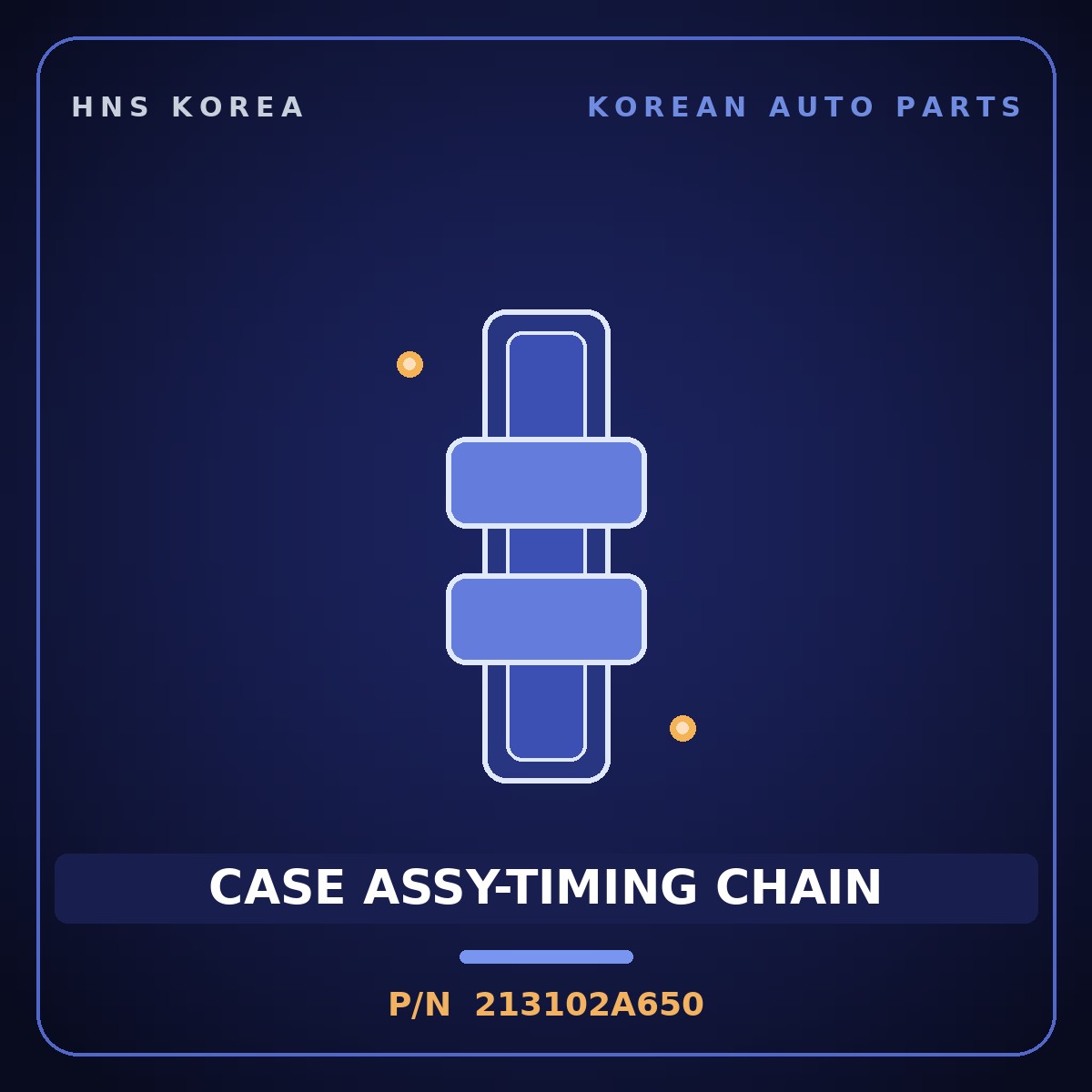 Genuine Mobis CASE ASSY-TIMING CHAIN 213102A650 for Carens 2012 HNS Parts Korea