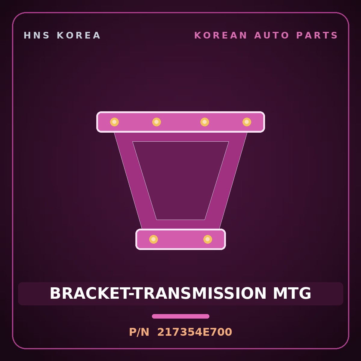 Genuine Mobis BRACKET-TRANSMISSION MTG 217354E700 for Bongo 2004 HNS Parts Korea