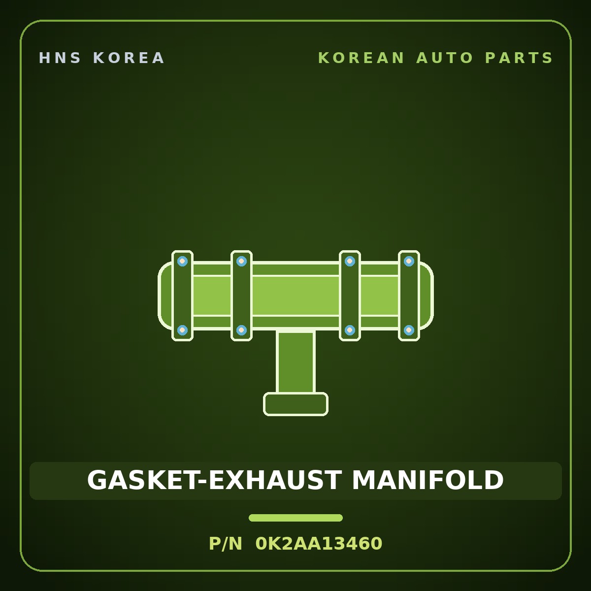 Genuine Mobis GASKET-EXHAUST MANIFOLD 0K2AA13460 for Carens 1998 HNS Parts Korea