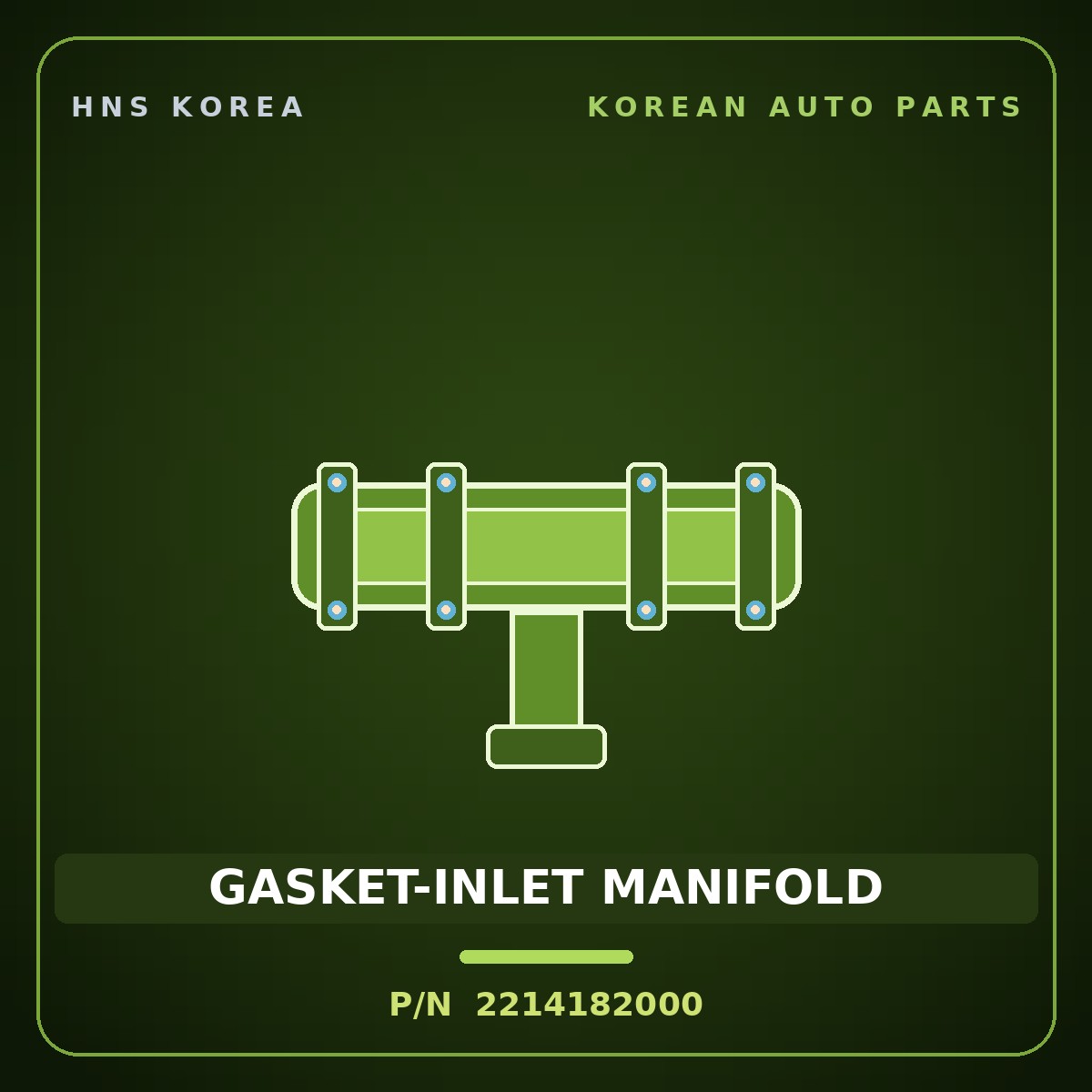 Genuine Mobis GASKET-INLET MANIFOLD 2214182000 for Aero City 2004 HNS Parts Korea