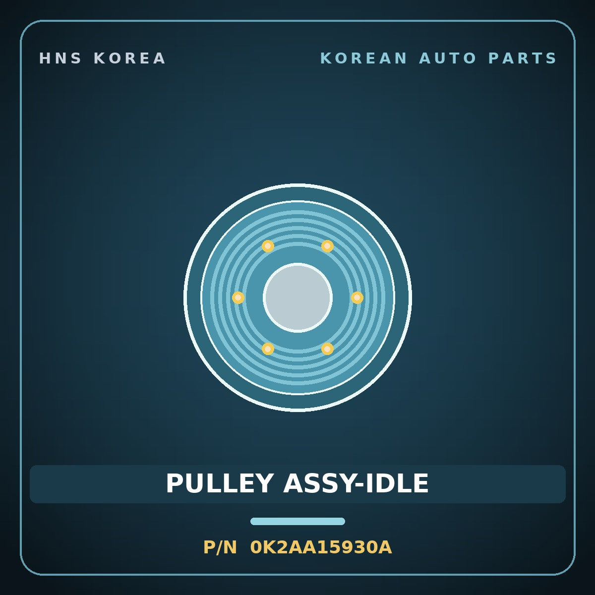 Genuine Mobis PULLEY ASSY-IDLE 0K2AA15930A for Carens 1999 HNS Parts Korea
