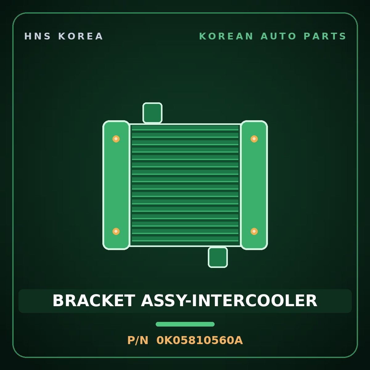 Genuine Mobis BRACKET ASSY-INTERCOOLER 0K05810560A for Retona 1999 HNS Parts Korea