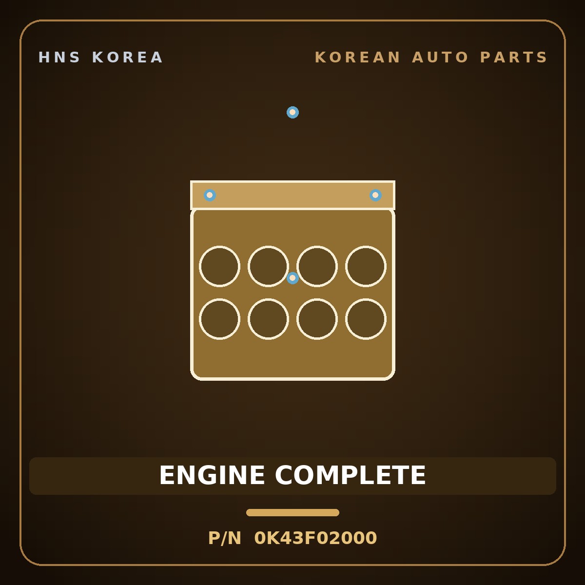 Genuine Mobis ENGINE COMPLETE 0K43F02000 for Frontier 2000 HNS Parts Korea