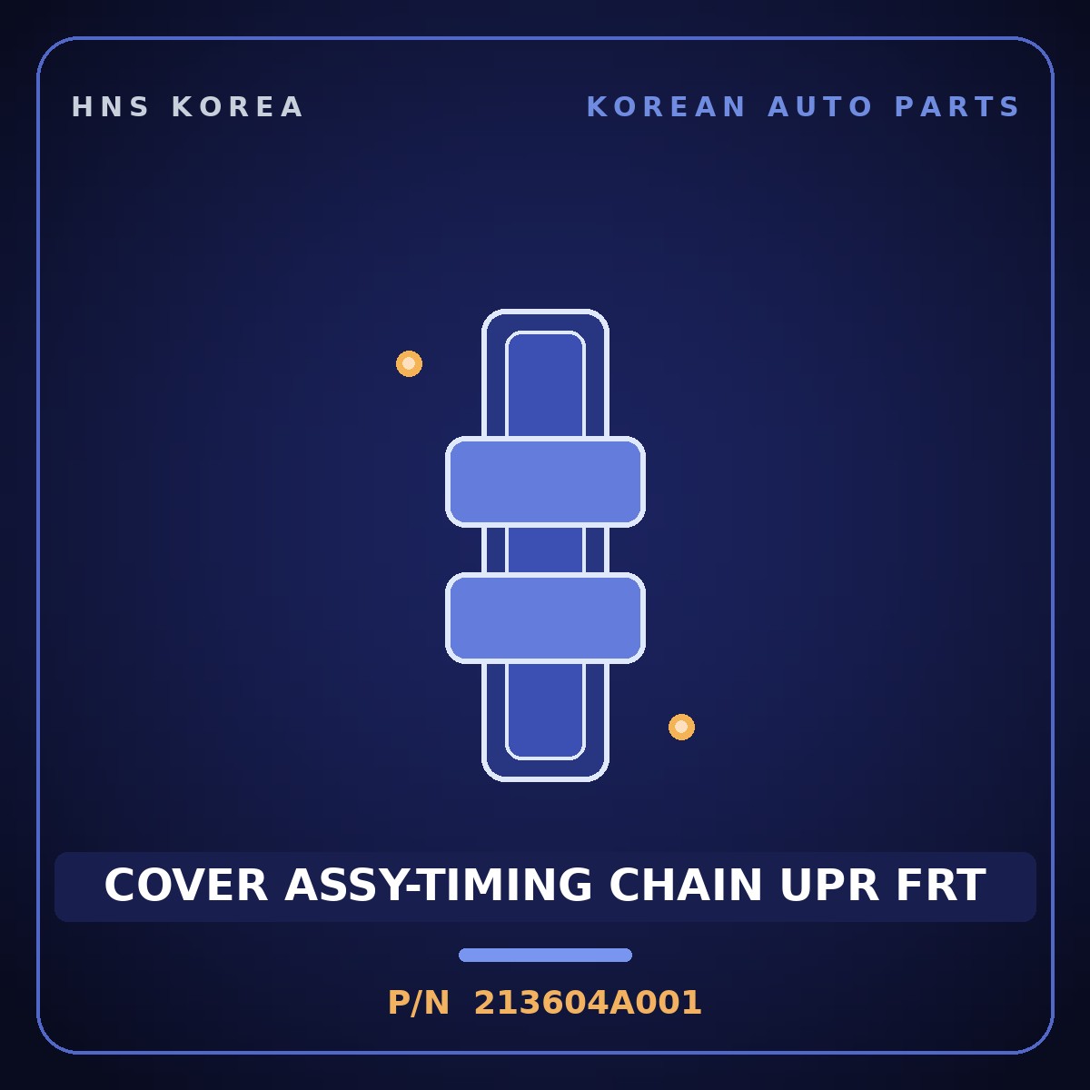 Genuine Mobis COVER ASSY-TIMING CHAIN UPR FRT 213604A001 for Bongo 2000 HNS Parts Korea