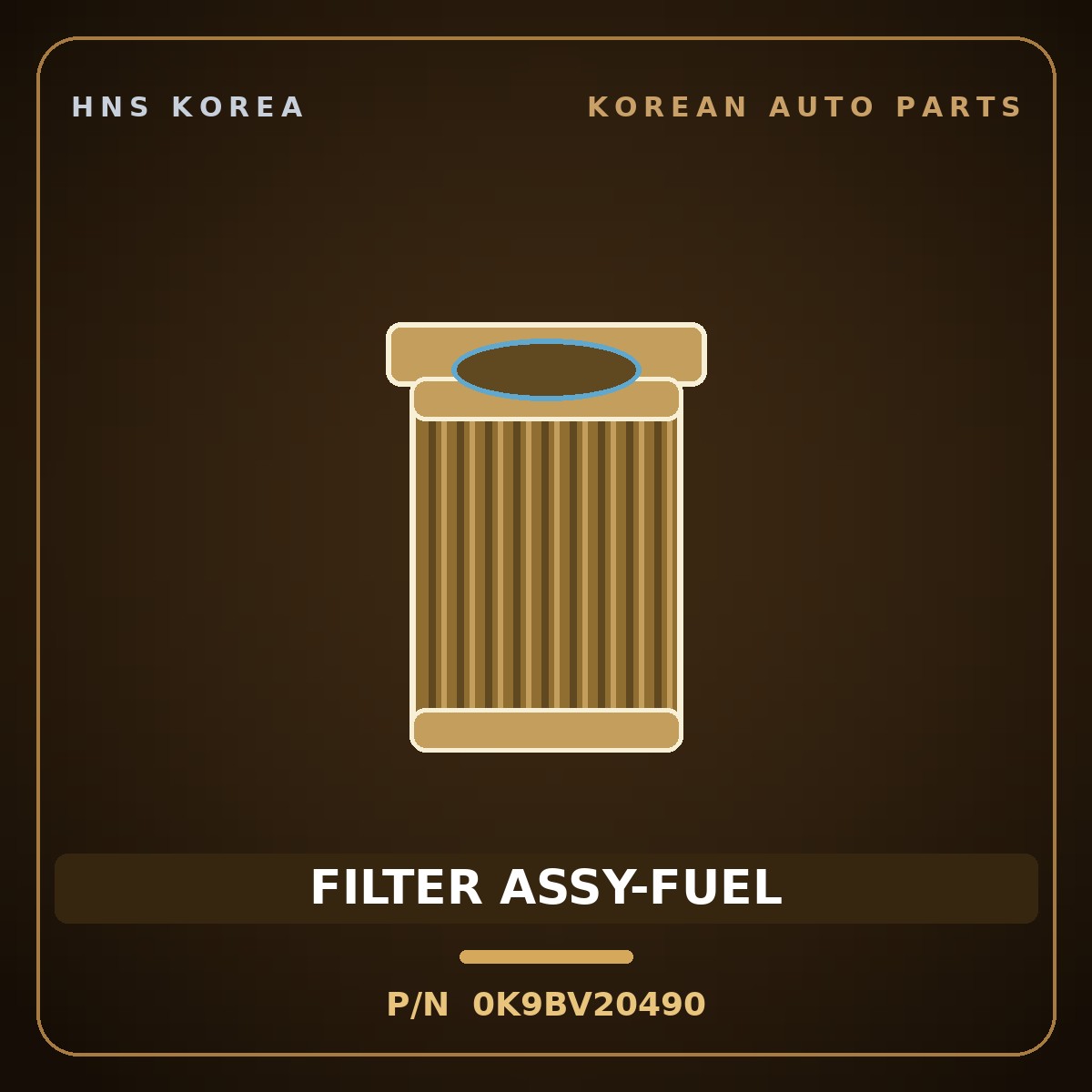 Genuine Mobis FILTER ASSY-FUEL 0K9BV20490 for Credos 1997 HNS Parts Korea