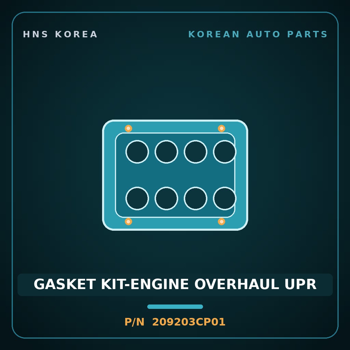 Genuine Mobis GASKET KIT-ENGINE OVERHAUL UPR 209203CP01 for Grandeur 2008 HNS Parts Korea