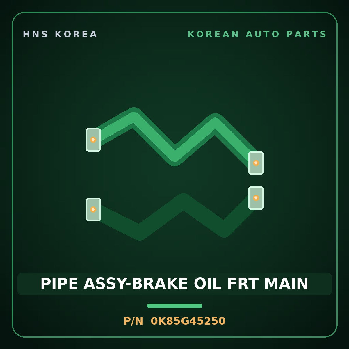 Genuine Mobis PIPE ASSY-BRAKE OIL FRT MAIN 0K85G45250 for Rhino 1995 HNS Parts Korea