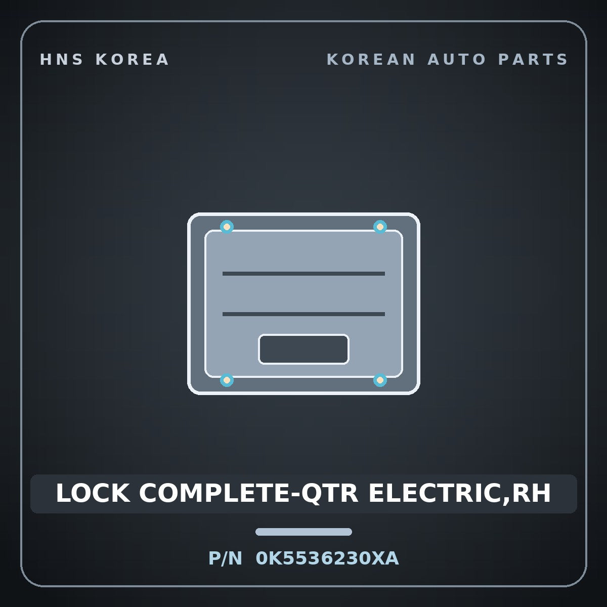 Genuine Mobis LOCK COMPLETE-QTR ELECTRIC,RH 0K5536230XA for Carnival 1998 HNS Parts Korea