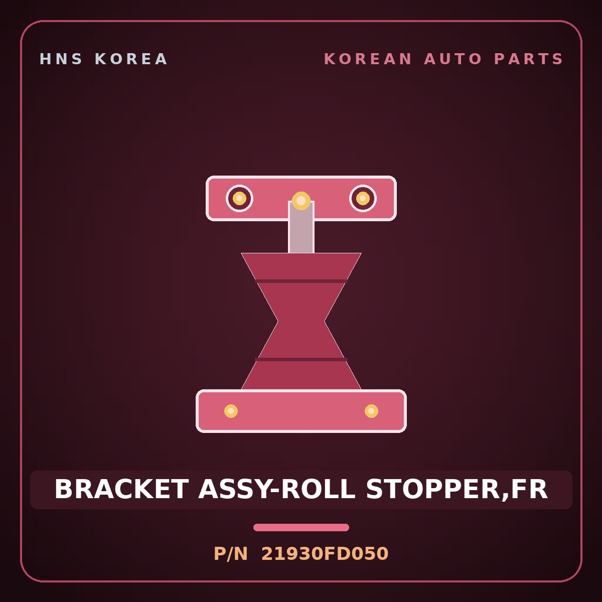 Genuine Mobis BRACKET ASSY-ROLL STOPPER,FR 21930FD050 for Rio 1999 HNS Parts Korea