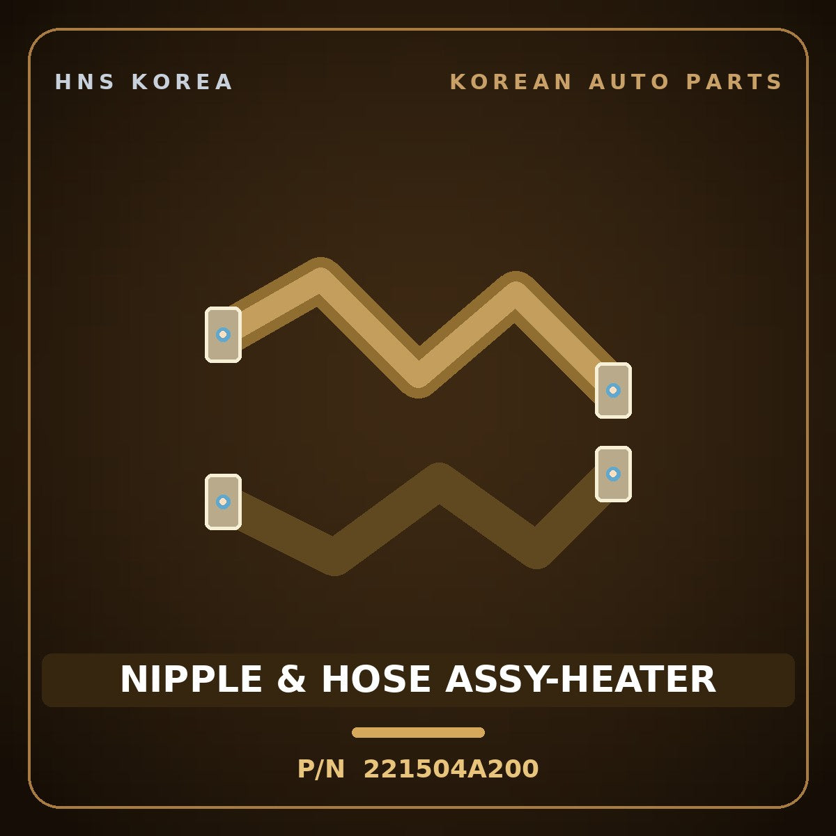 Genuine Mobis NIPPLE & HOSE ASSY-HEATER 221504A200 for Sorento 2006 HNS Parts Korea