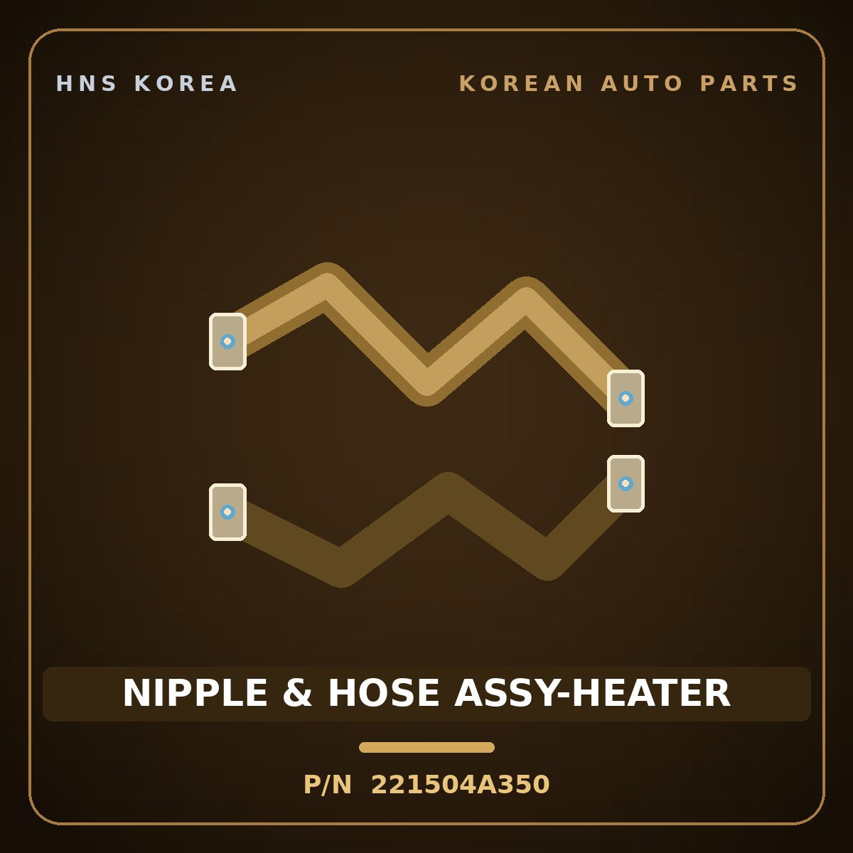 Genuine Mobis NIPPLE & HOSE ASSY-HEATER 221504A350 for Grand Starex 2004 HNS Parts Korea