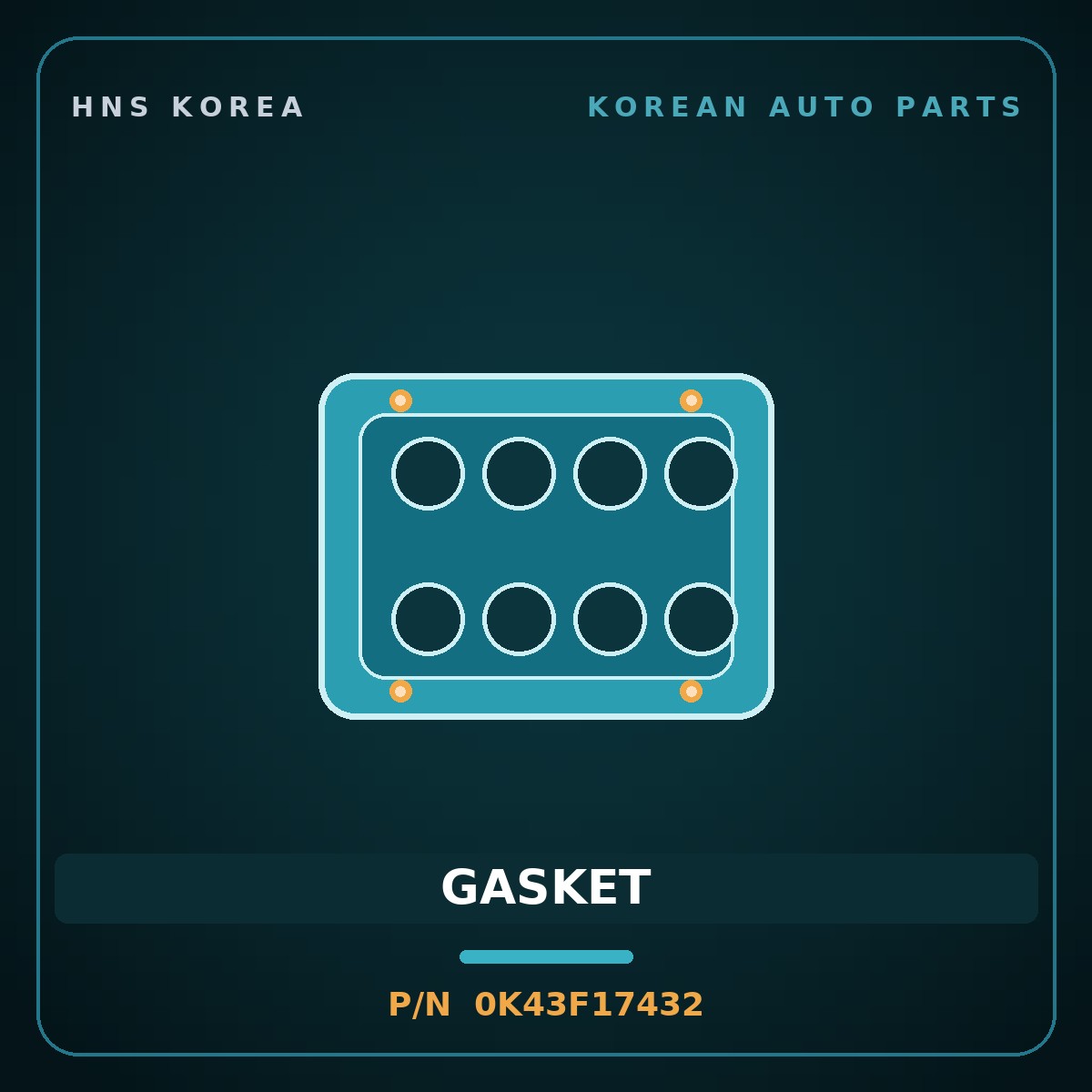 Genuine Mobis GASKET 0K43F17432 for Frontier 2000 HNS Parts Korea