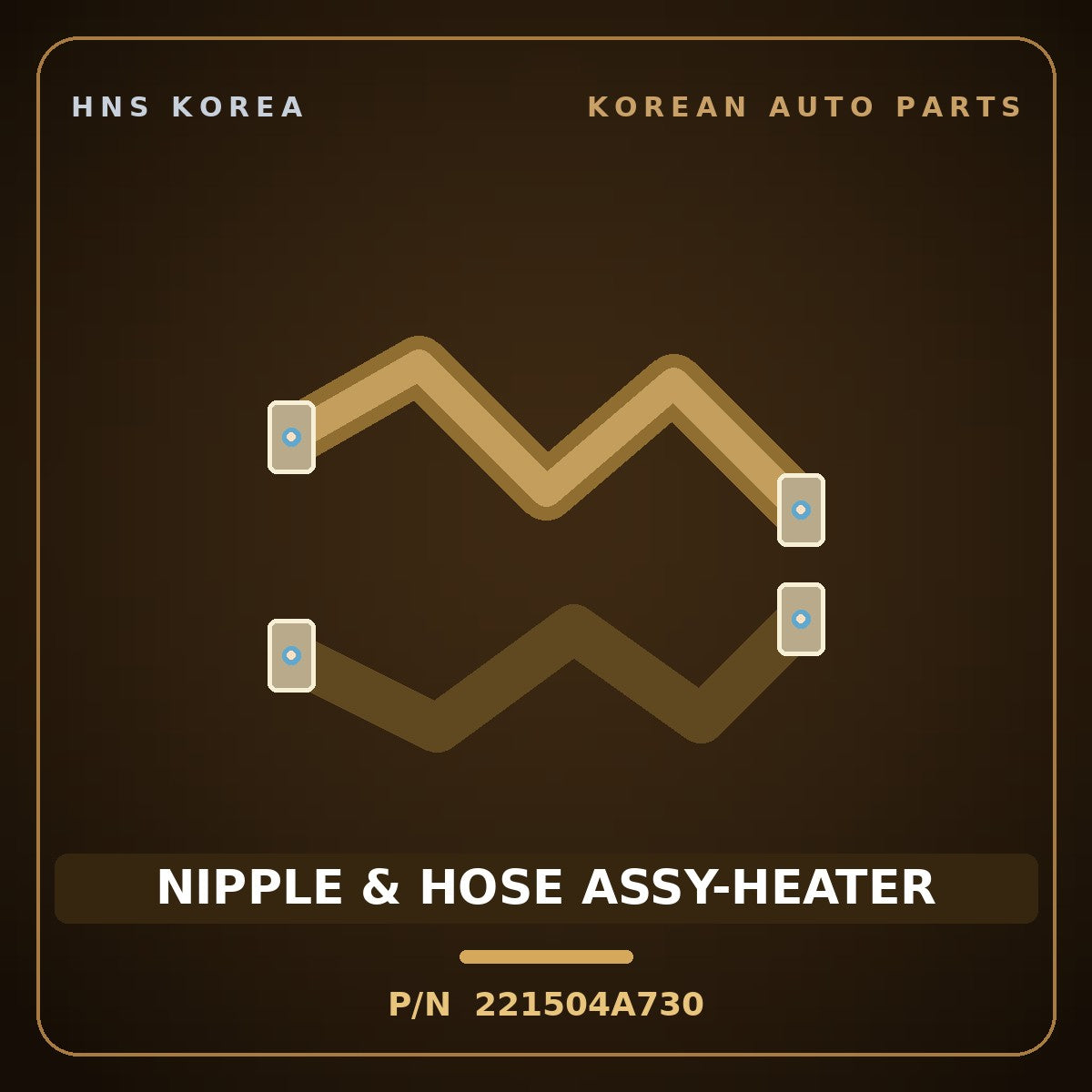 Genuine Mobis NIPPLE & HOSE ASSY-HEATER 221504A730 for Grand Starex 2007 HNS Parts Korea