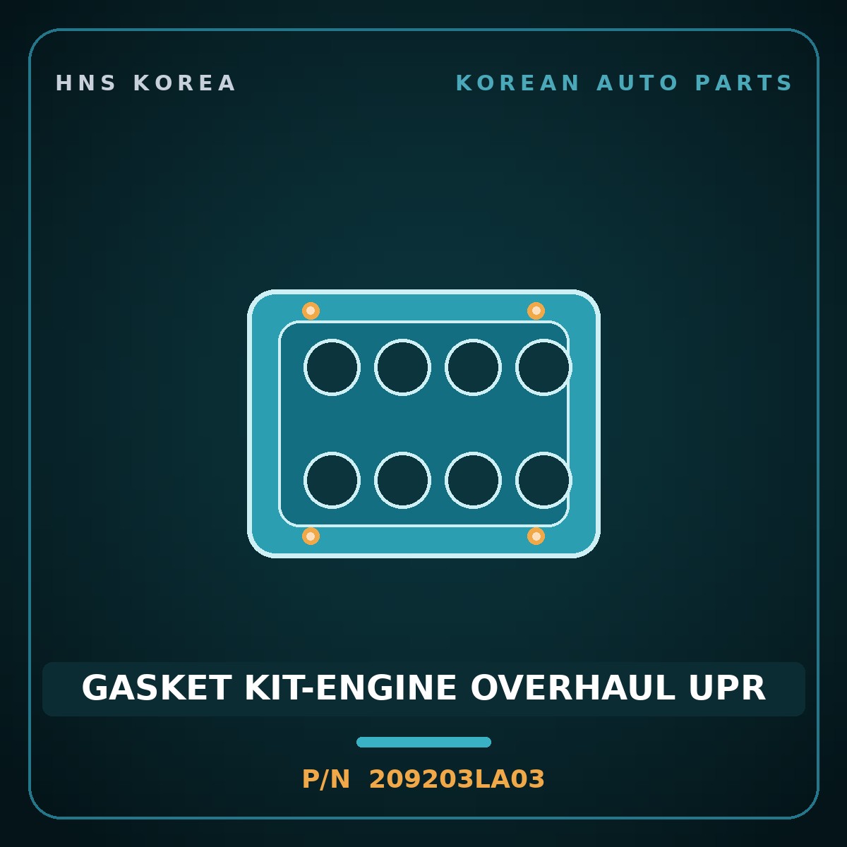 Genuine Mobis GASKET KIT-ENGINE OVERHAUL UPR 209203LA03 for Aslan 2015 HNS Parts Korea