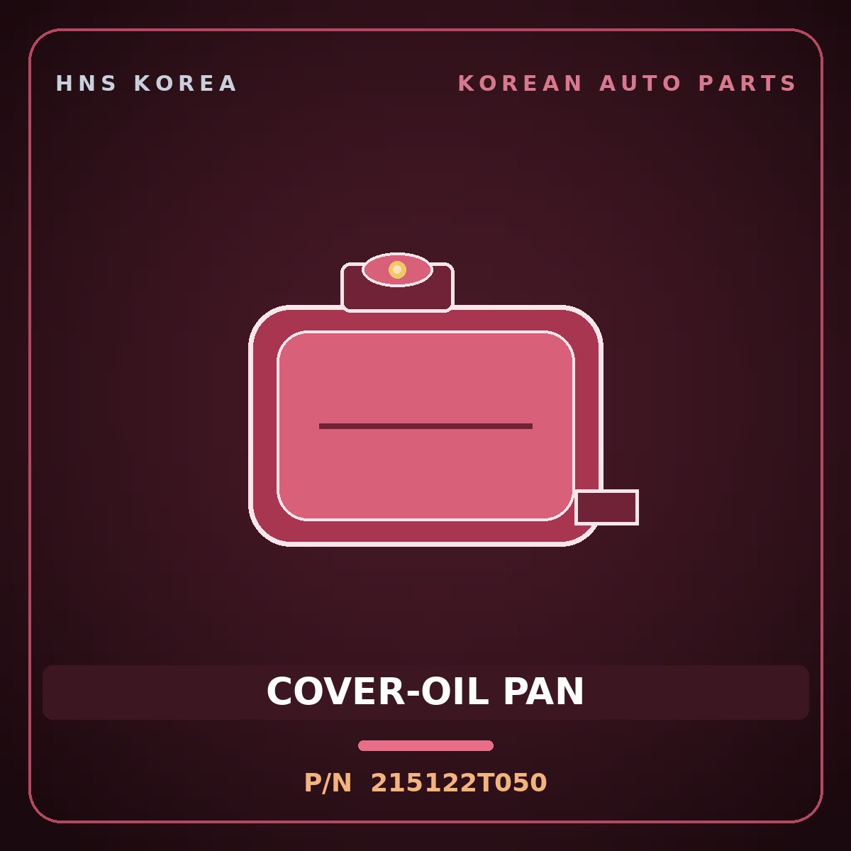Genuine Mobis COVER-OIL PAN 215122T050 for G70 2020 HNS Parts Korea