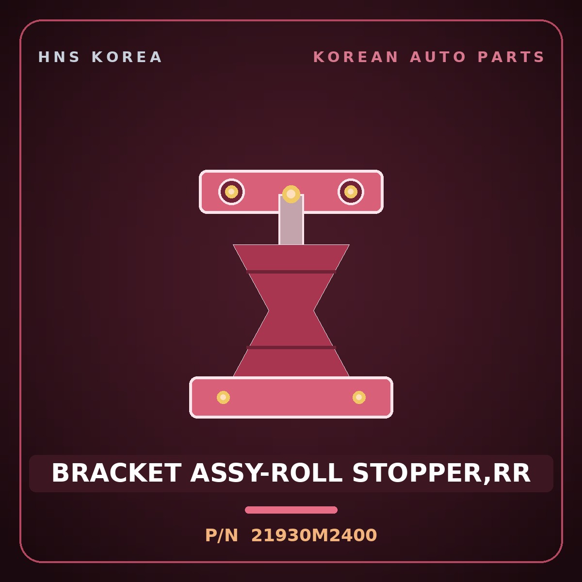 Genuine Mobis BRACKET ASSY-ROLL STOPPER,RR 21930M2400 for Santamo 1995 HNS Parts Korea