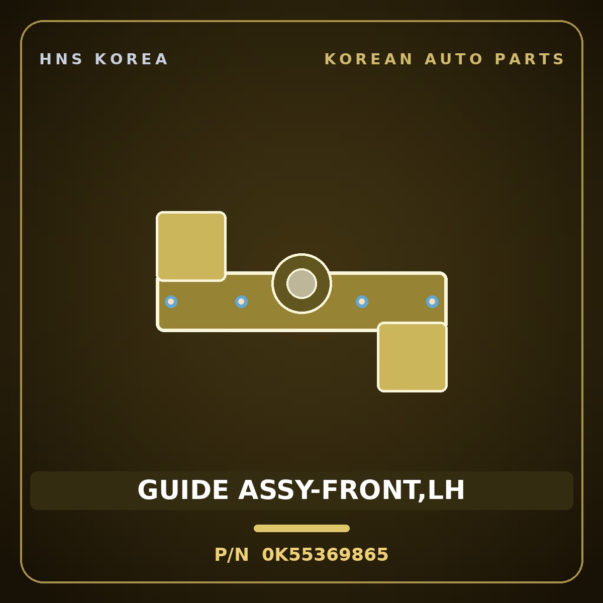 Genuine Mobis GUIDE ASSY-FRONT,LH 0K55369865 for Carnival 1997 HNS Parts Korea