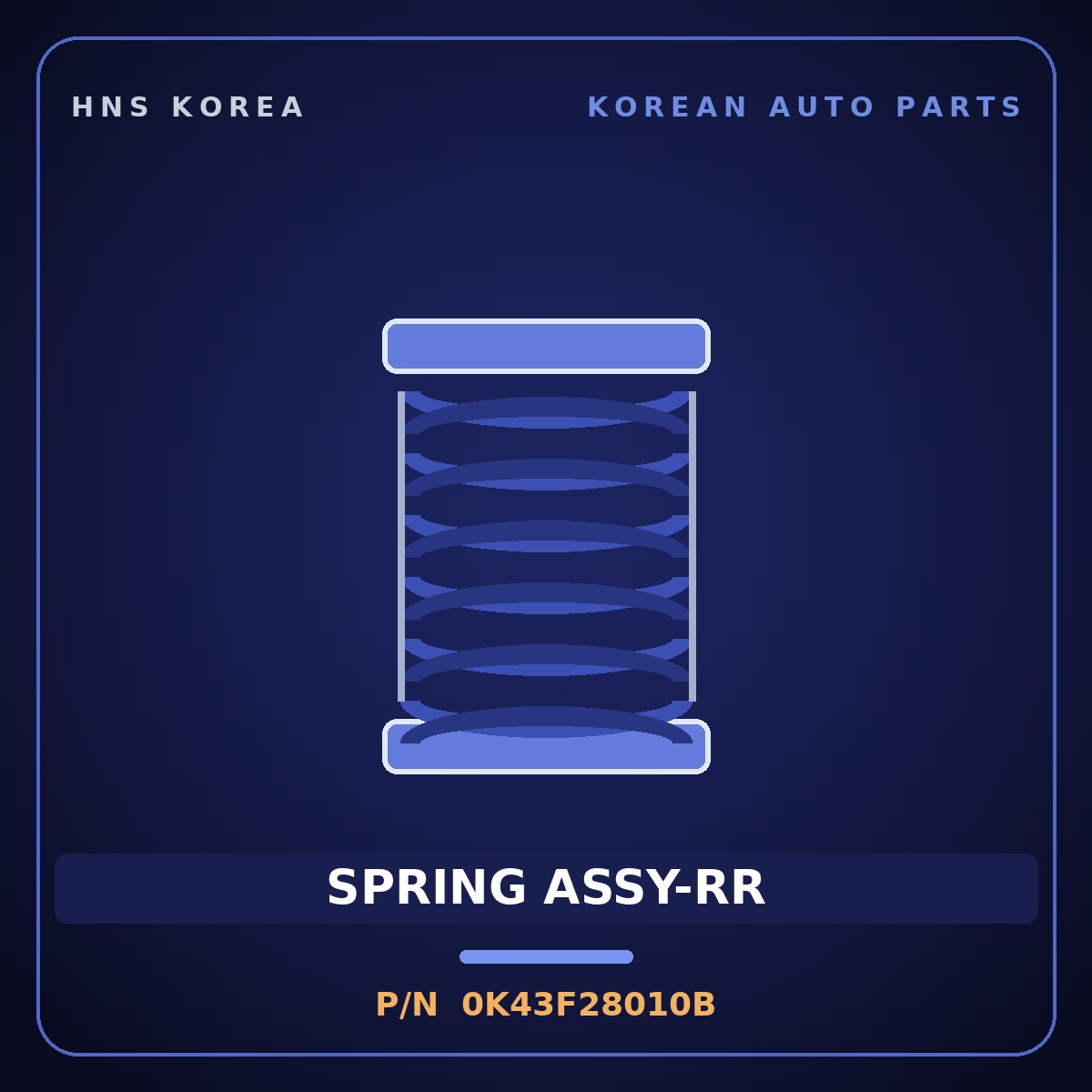 Genuine Mobis SPRING ASSY-RR 0K43F28010B for Frontier 2000 HNS Parts Korea