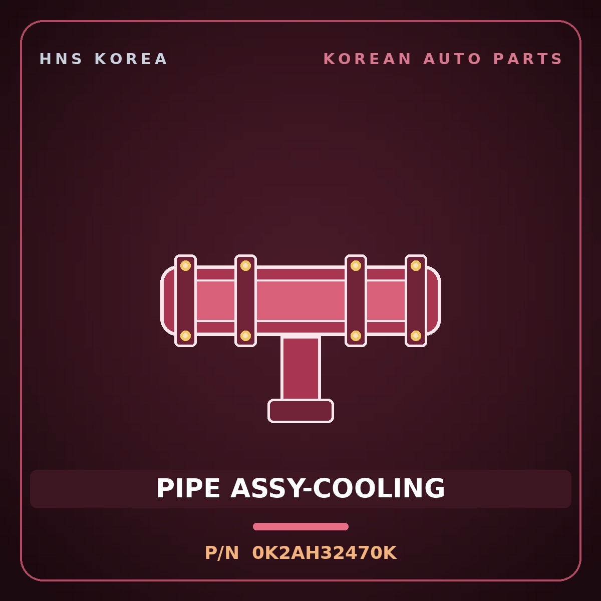 Genuine Mobis PIPE ASSY-COOLING 0K2AH32470K for Carens 1997 HNS Parts Korea