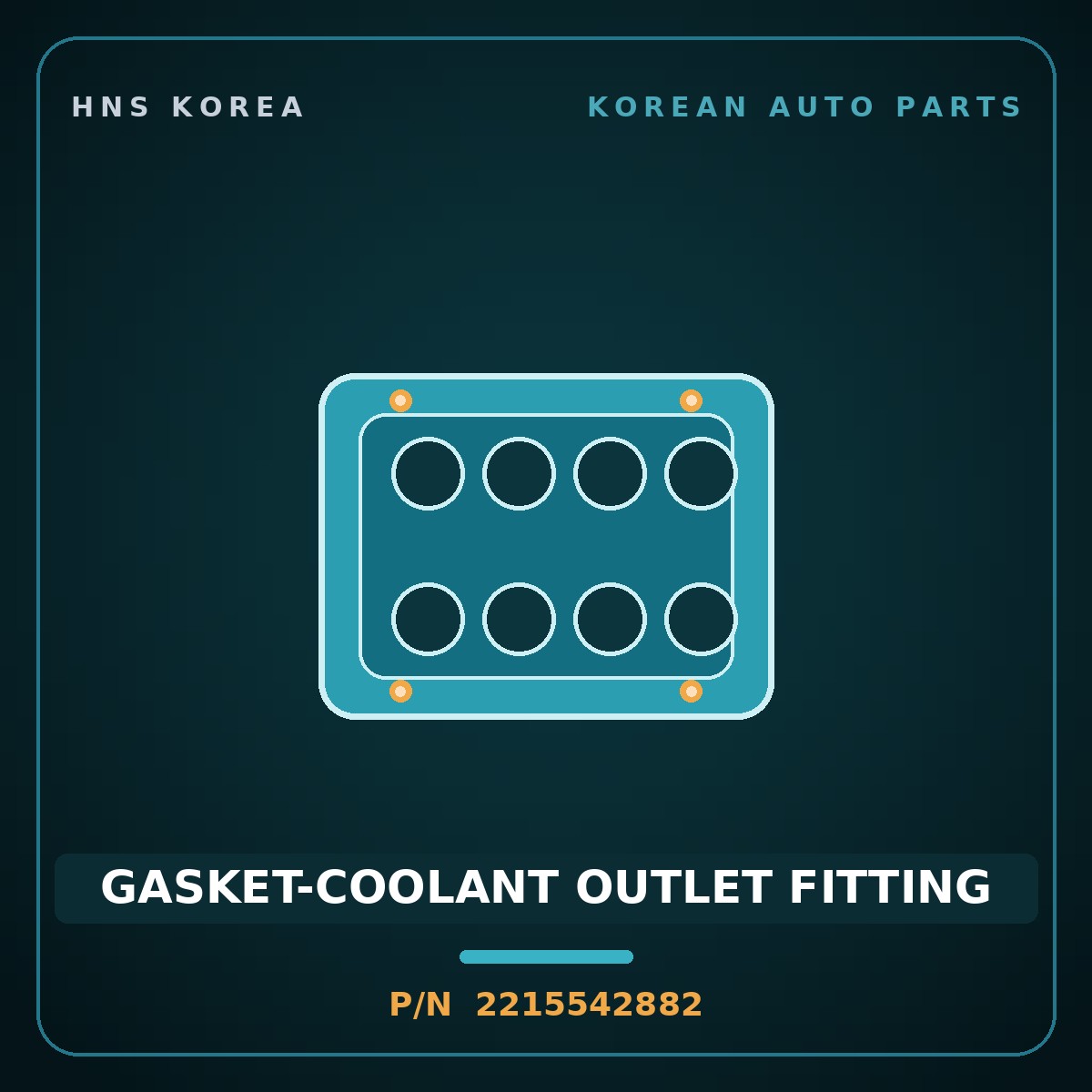 Genuine Mobis GASKET-COOLANT OUTLET FITTING 2215542882 for Bongo 1990 HNS Parts Korea