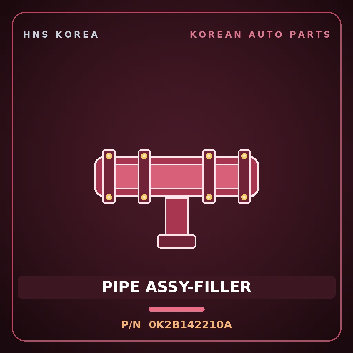 Genuine Mobis PIPE ASSY-FILLER 0K2B142210A for Carens 2000 HNS Parts Korea