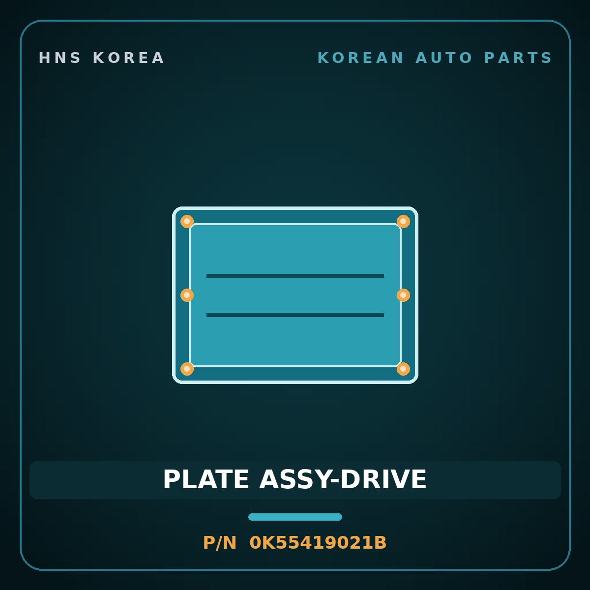 Genuine Mobis PLATE ASSY-DRIVE 0K55419021B for Carnival 1998 HNS Parts Korea