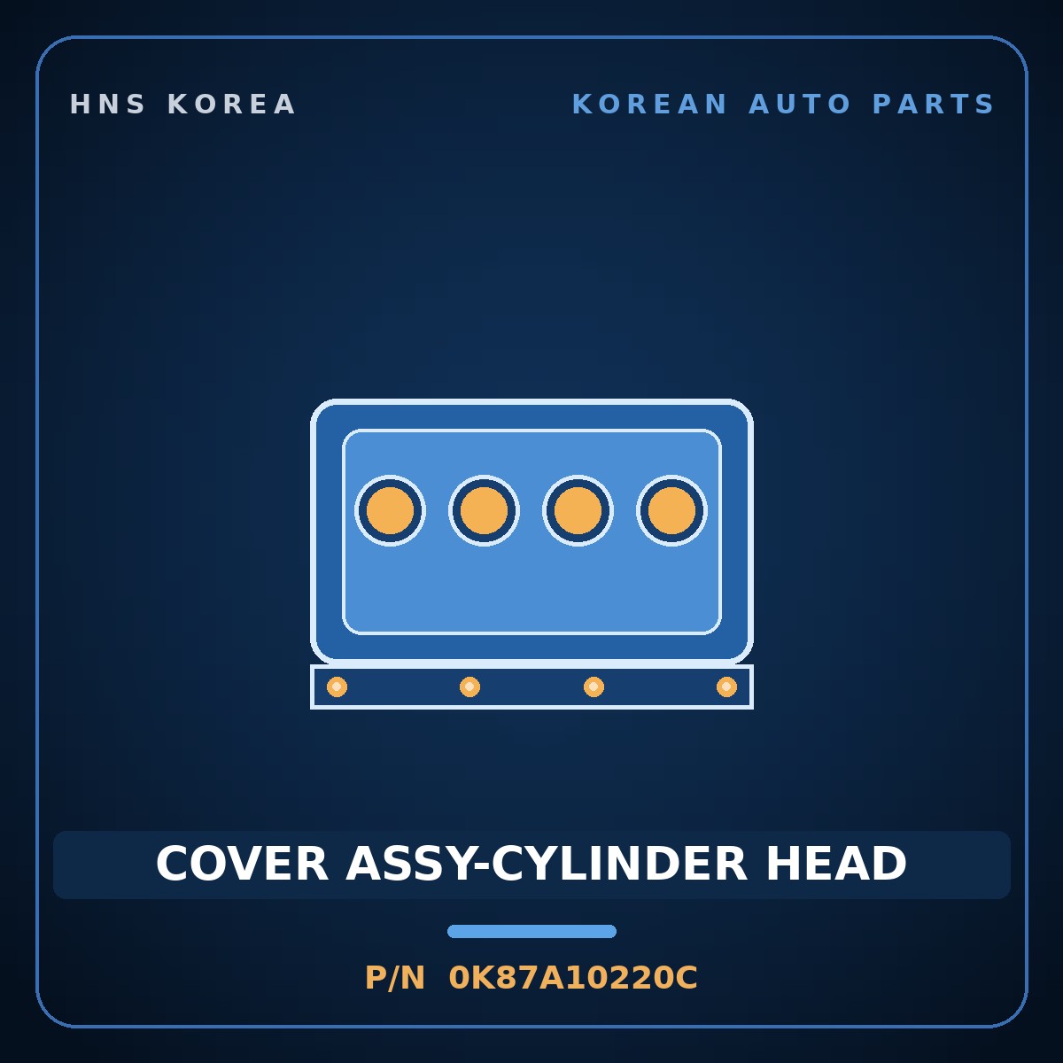 Genuine Mobis COVER ASSY-CYLINDER HEAD 0K87A10220C for 5-Ton Truck 1995 HNS Parts Korea
