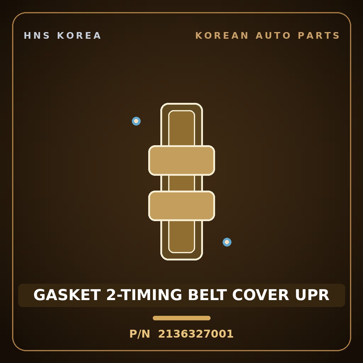 Genuine Mobis GASKET 2-TIMING BELT COVER UPR 2136327001 for Carens 1999 HNS Parts Korea