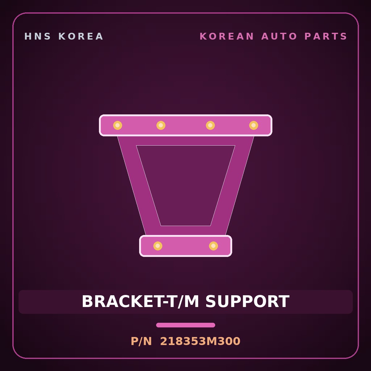 Genuine Mobis BRACKET-T/M SUPPORT 218353M300 for Equus 2008 HNS Parts Korea