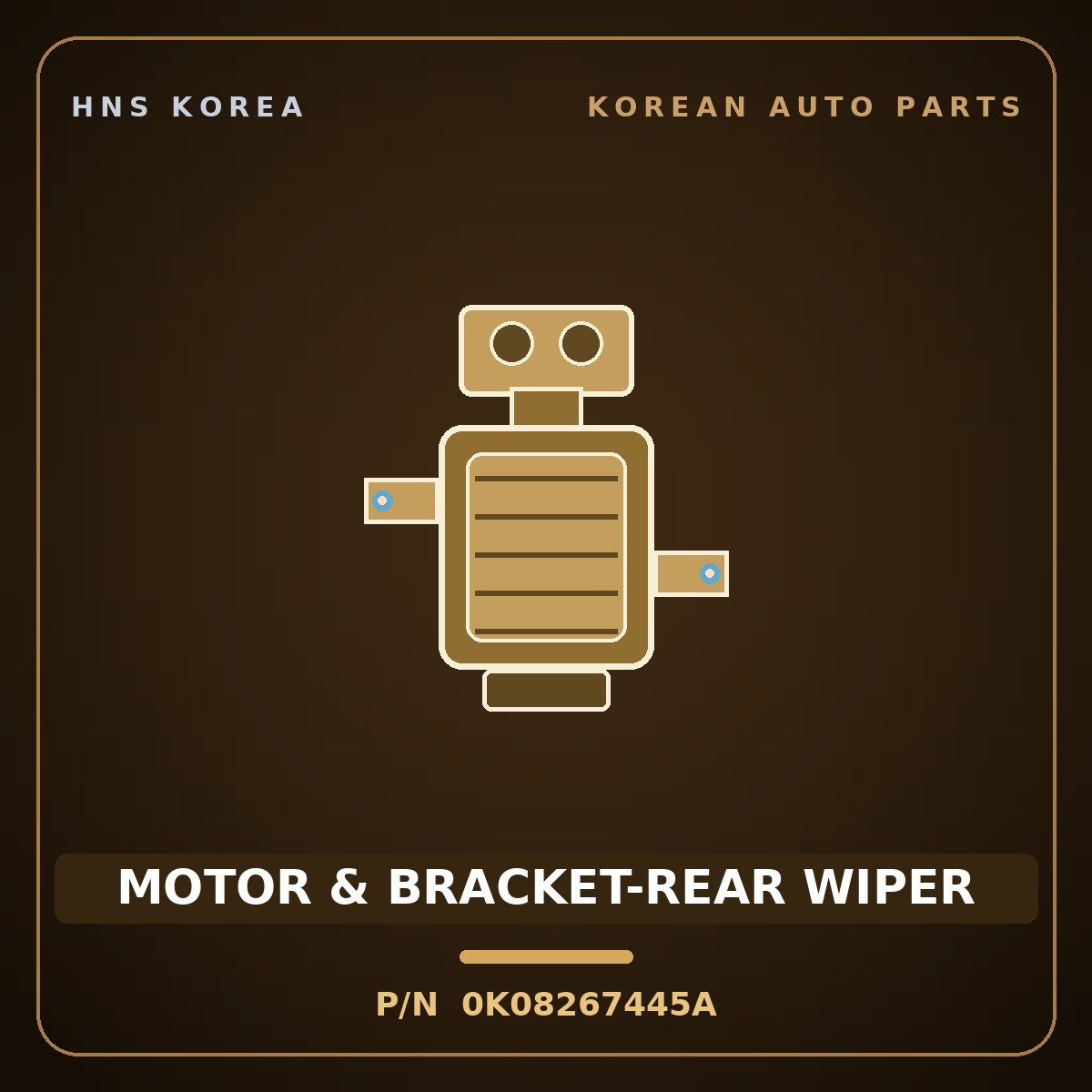 Genuine Mobis MOTOR & BRACKET-REAR WIPER 0K08267445A for Sportage 2000 HNS Parts Korea