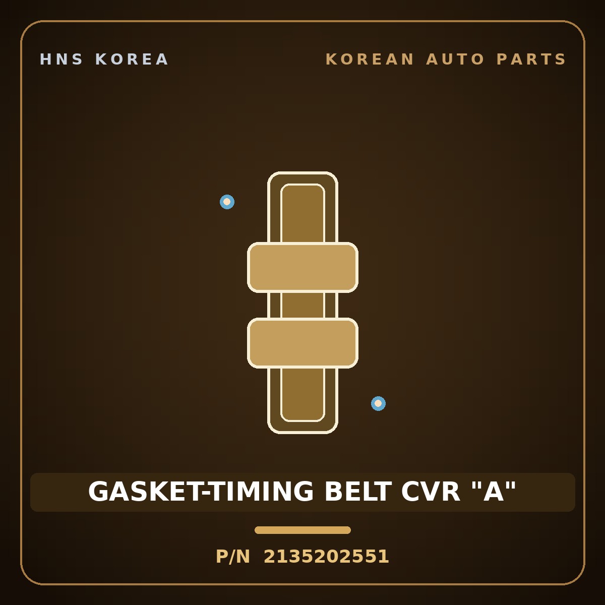 Genuine Mobis GASKET-TIMING BELT CVR "A" 2135202551 for Atos 1998 HNS Parts Korea