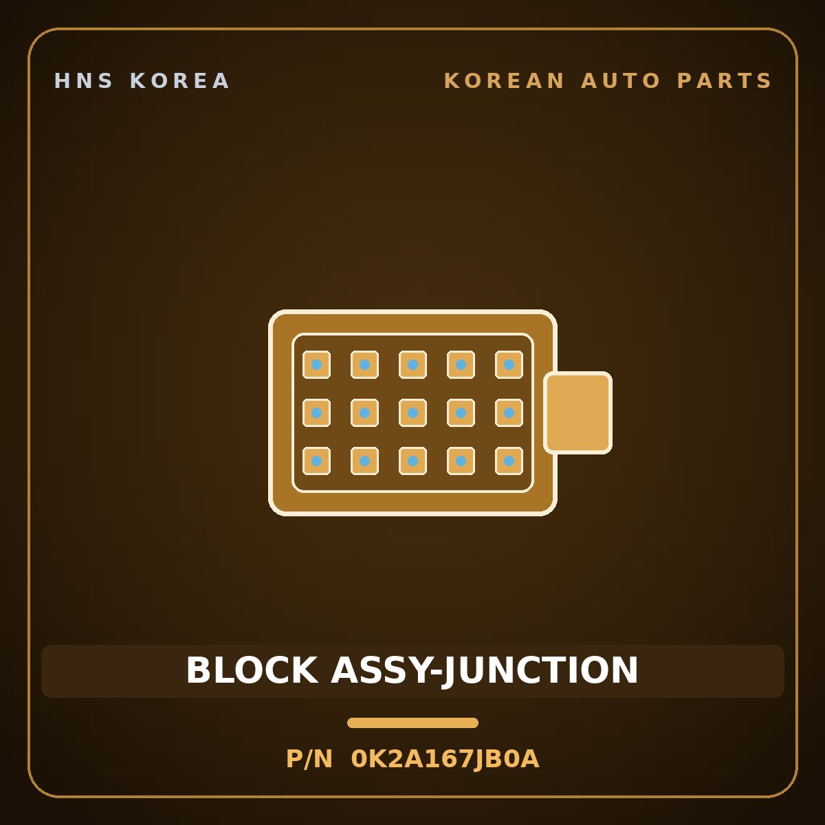 Genuine Mobis BLOCK ASSY-JUNCTION 0K2A167JB0A for Sephia 1997 HNS Parts Korea