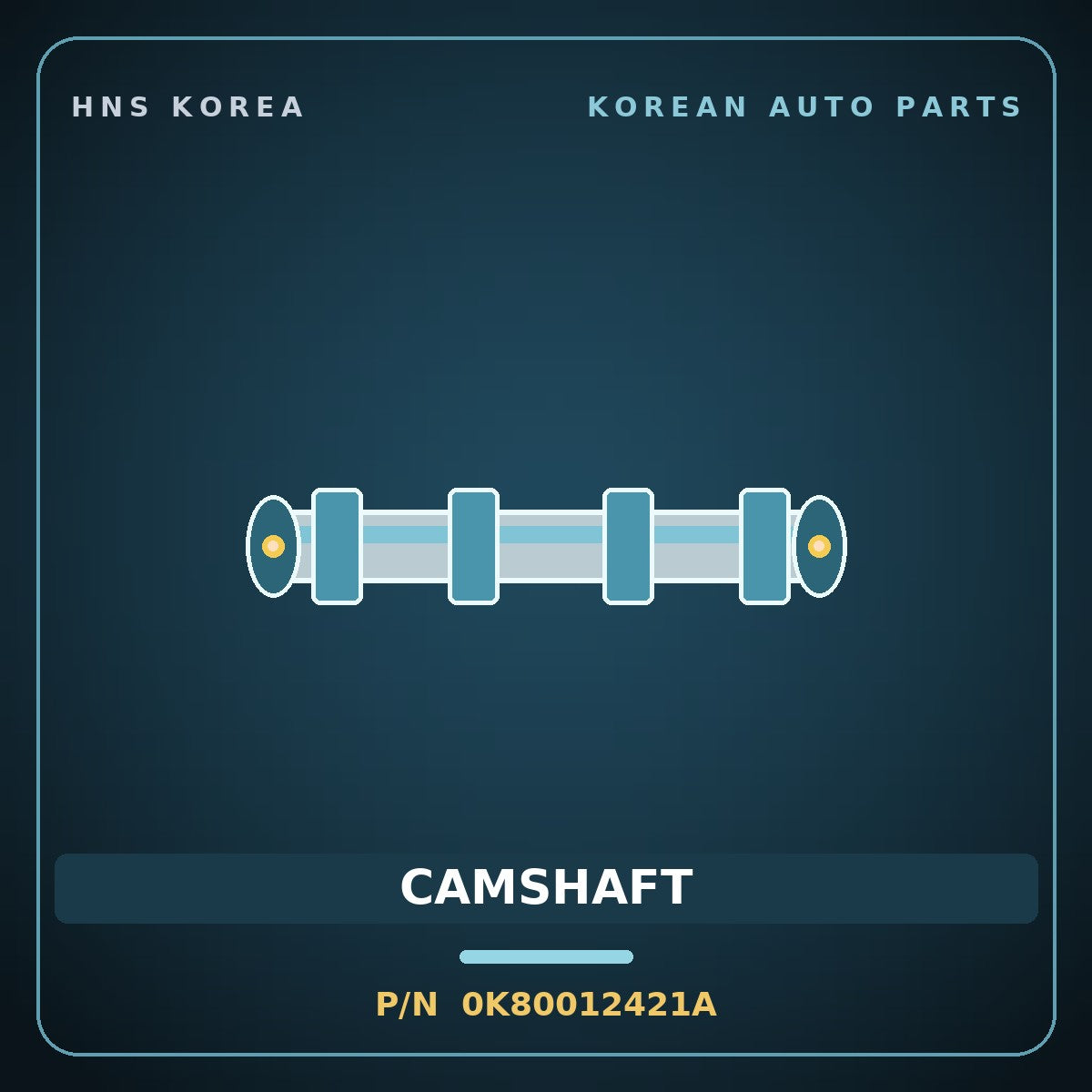 Genuine Mobis CAMSHAFT 0K80012421A for Power Combi 1998 HNS Parts Korea