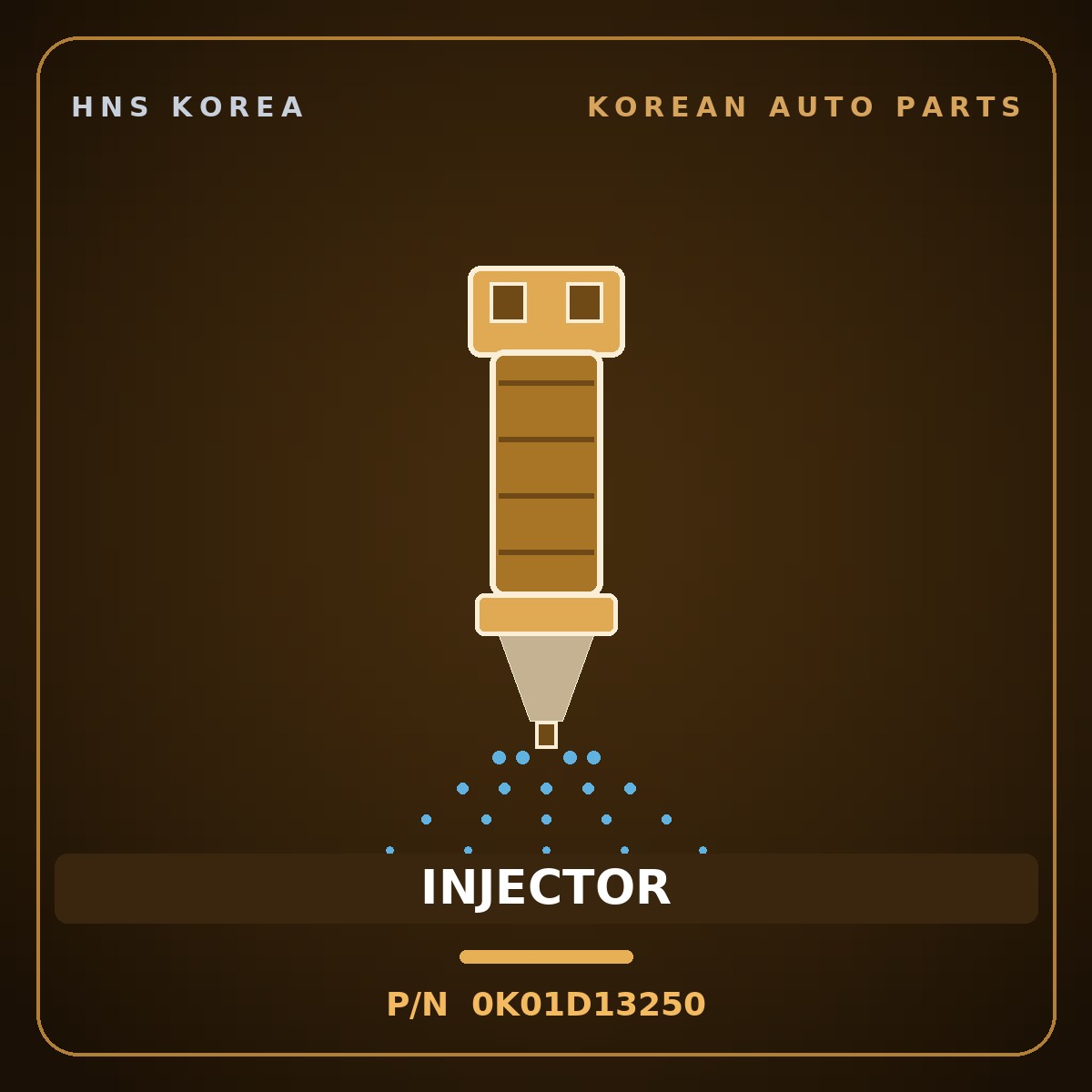 Genuine Mobis INJECTOR 0K01D13250 for Potentia 1997 HNS Parts Korea