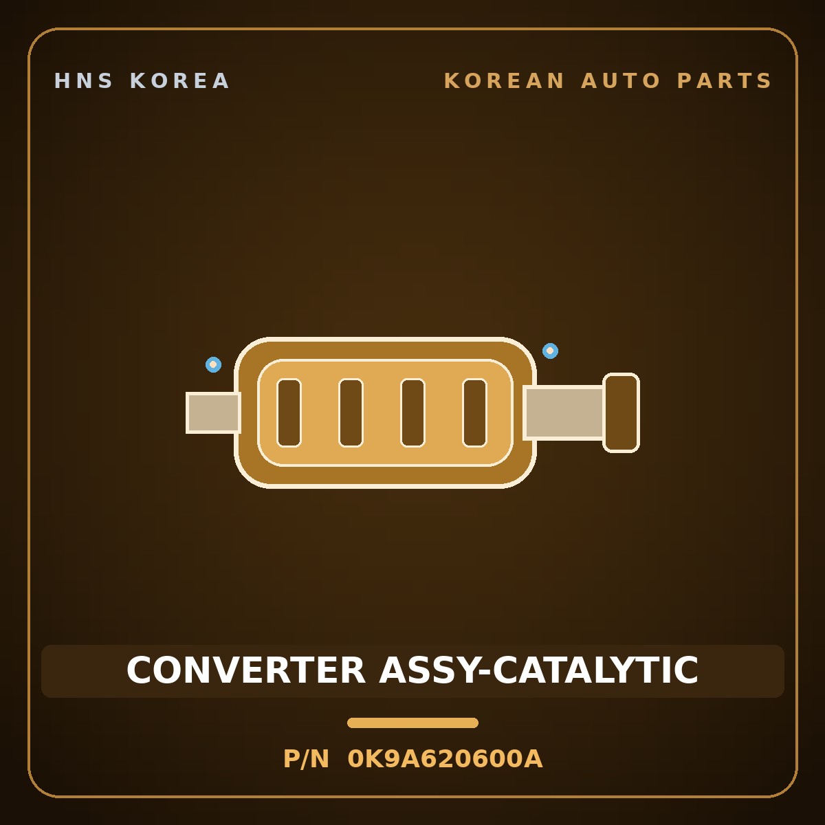 Genuine Mobis CONVERTER ASSY-CATALYTIC 0K9A620600A for Credos 1997 HNS Parts Korea