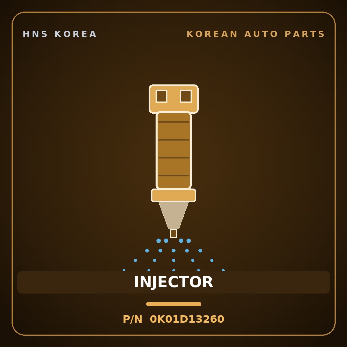 Genuine Mobis INJECTOR 0K01D13260 for Potentia 1997 HNS Parts Korea