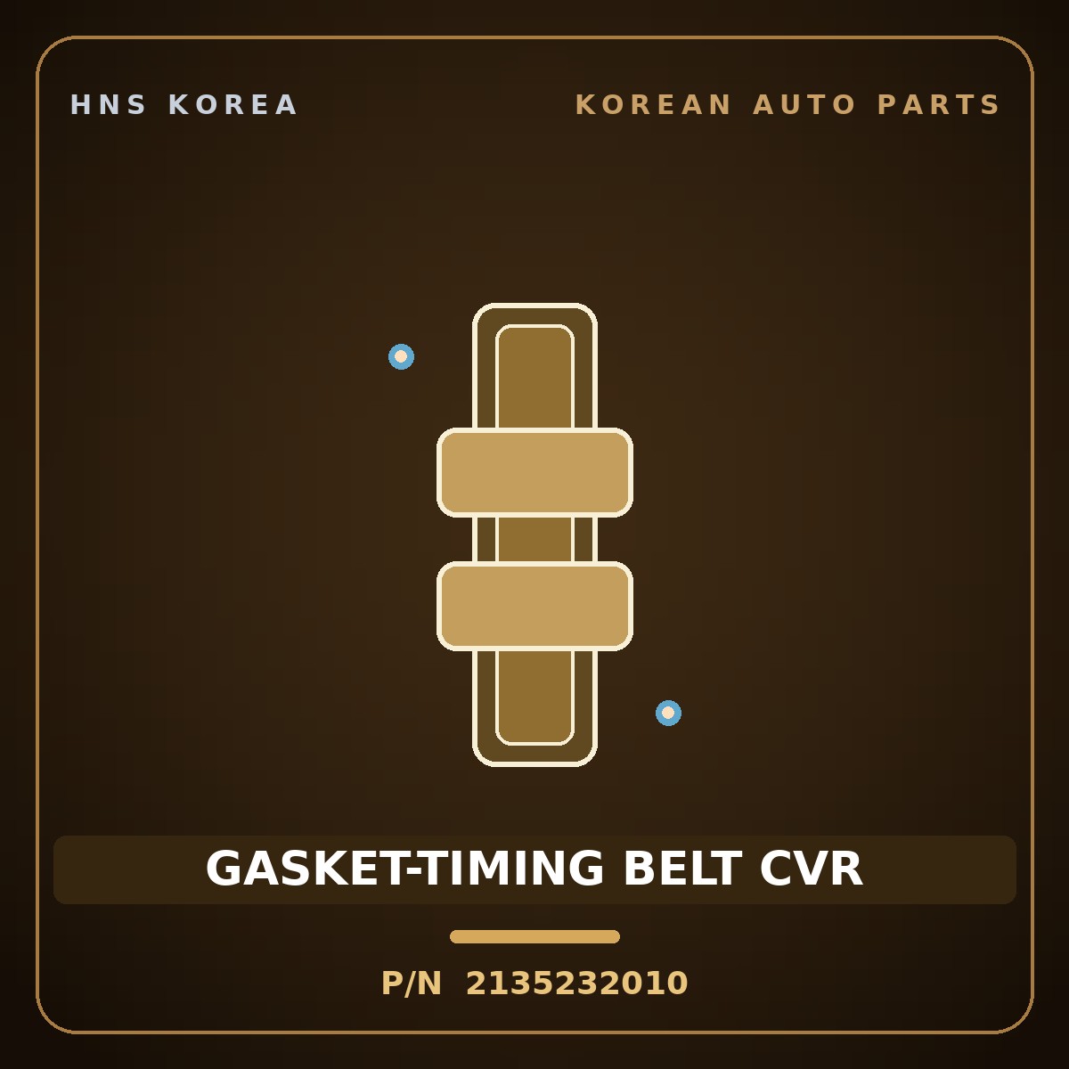 Genuine Mobis GASKET-TIMING BELT CVR 2135232010 for Casta 1992 HNS Parts Korea