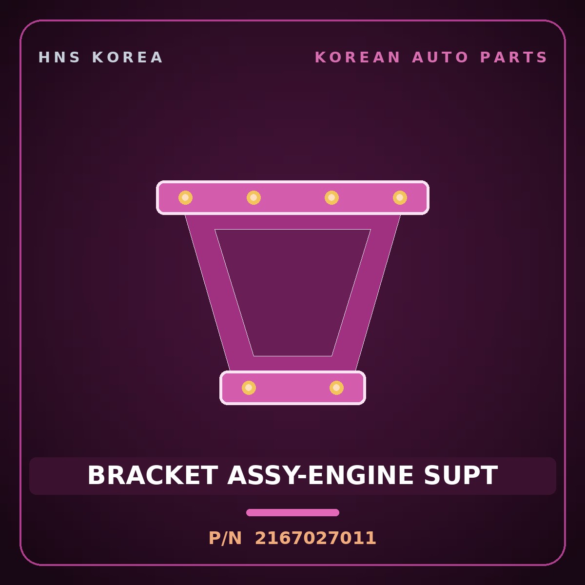 Genuine Mobis BRACKET ASSY-ENGINE SUPT 2167027011 for Sportage 2004 HNS Parts Korea
