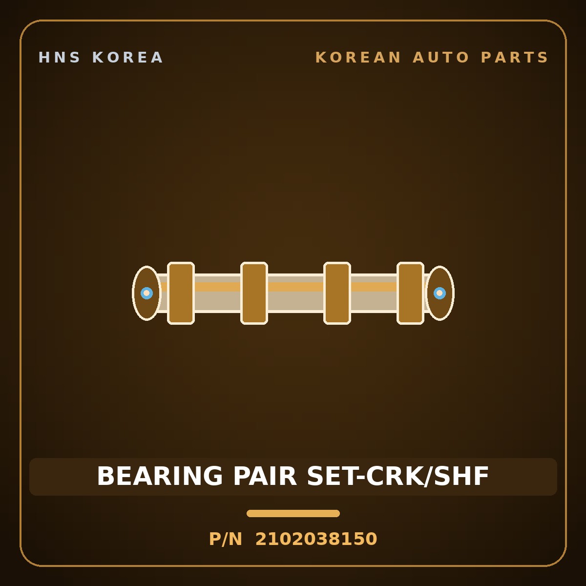 Genuine Mobis BEARING PAIR SET-CRK/SHF 2102038150 for Santa Fe 2000 HNS Parts Korea