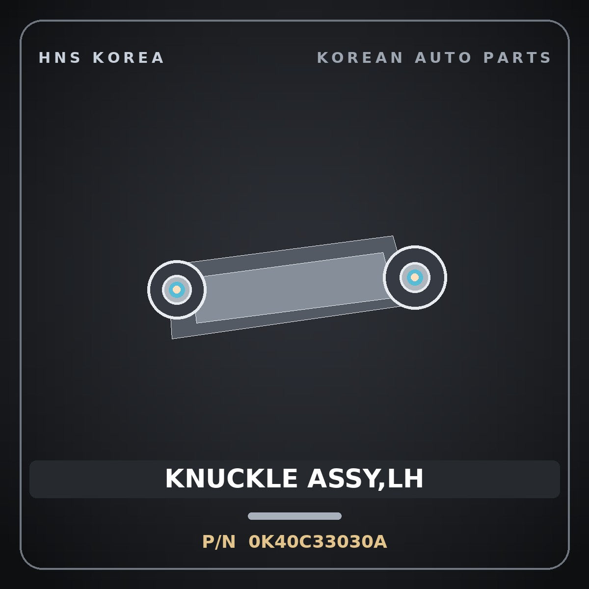 Genuine Mobis KNUCKLE ASSY,LH 0K40C33030A for Frontier 2000 HNS Parts Korea