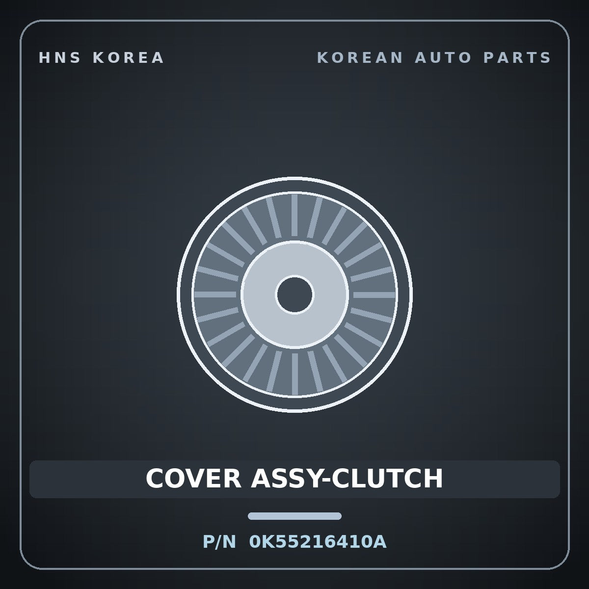 Genuine Mobis COVER ASSY-CLUTCH 0K55216410A for Carnival 1998 HNS Parts Korea