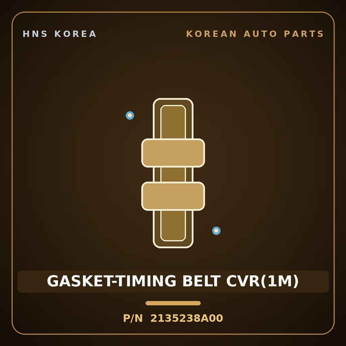 Genuine Mobis GASKET-TIMING BELT CVR(1M) 2135238A00 for Equus 1999 HNS Parts Korea