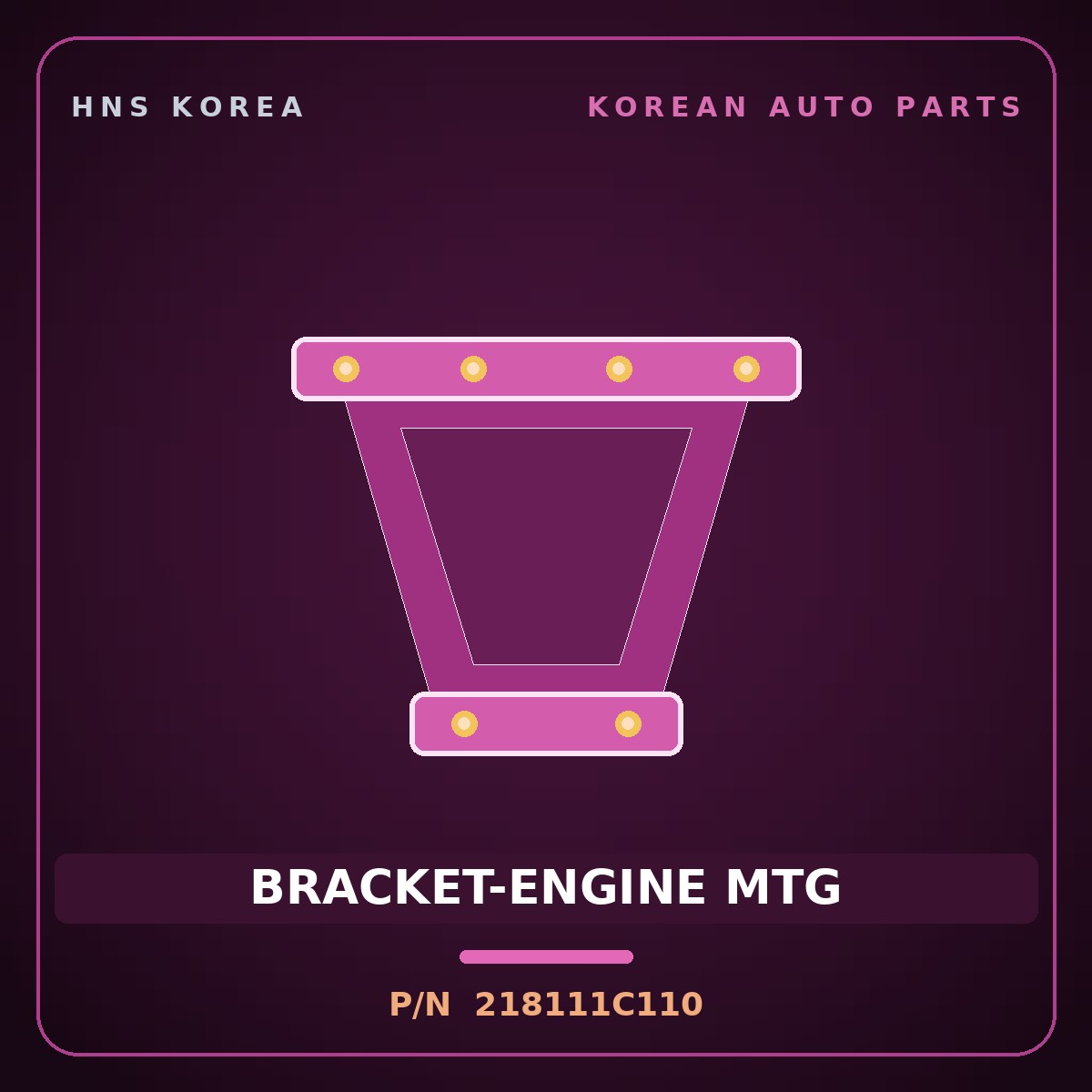 Genuine Mobis BRACKET-ENGINE MTG 218111C110 for Click 2002 HNS Parts Korea
